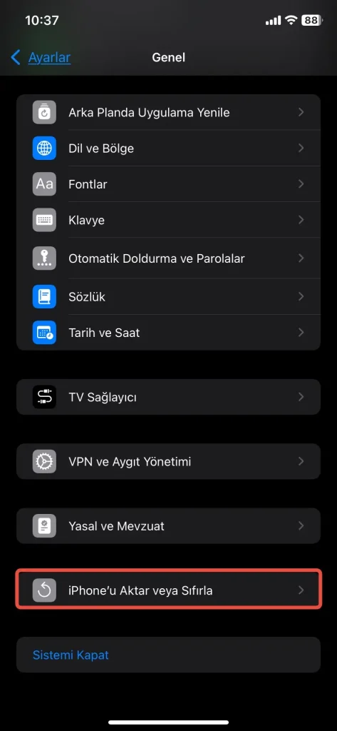 iPhone Cihaza Format Atma Yöntemleri