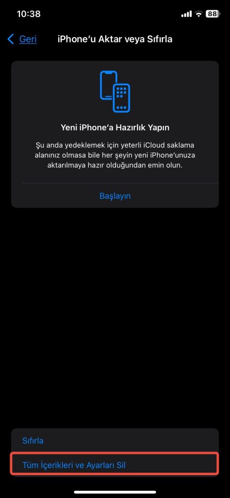 iPhone Cihaza Format Atma Yöntemleri