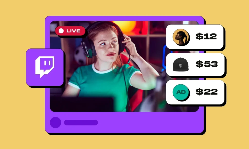 twitch ve youtube üzerinden canlı yayın yaparak gelir elde etme