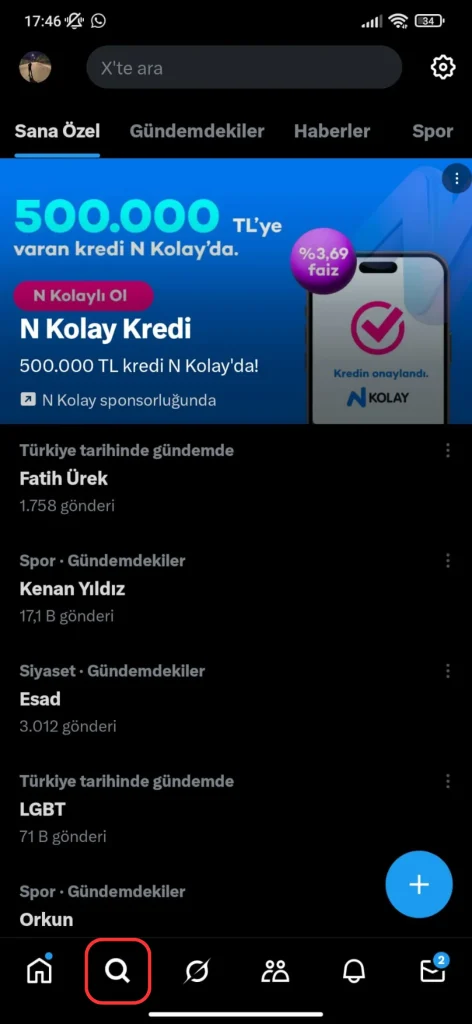 X Arama Geçmişi Silme