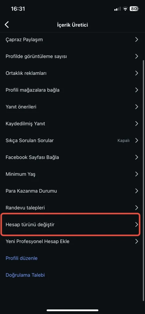 instagram kisisel hesaba gecis adimlari android ve iphone 